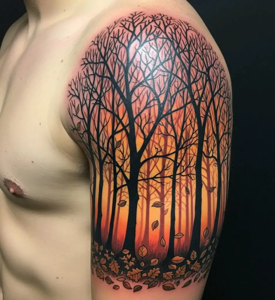 Autumn Forest Silhouette