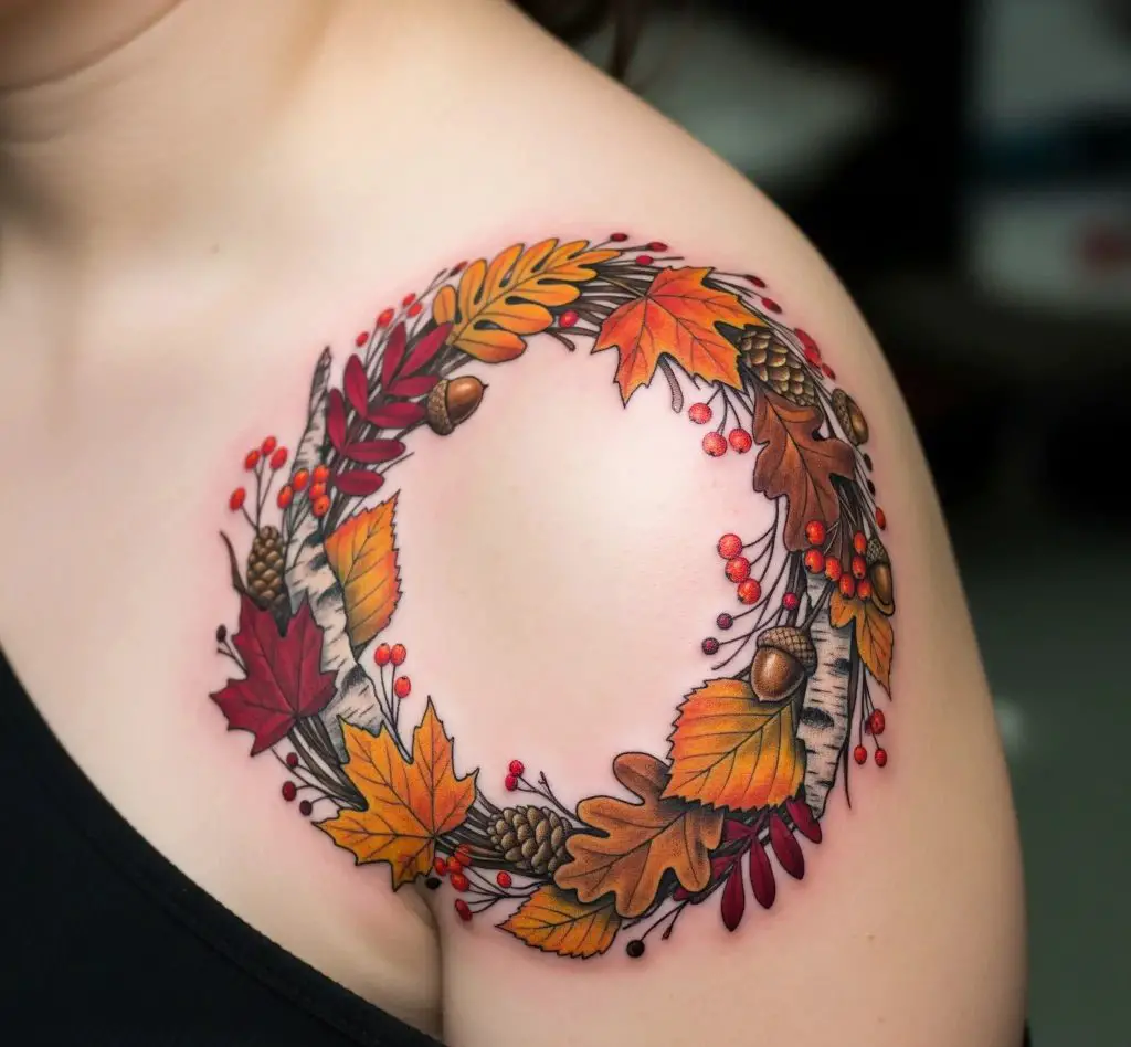 Autumn Wreath Tattoo