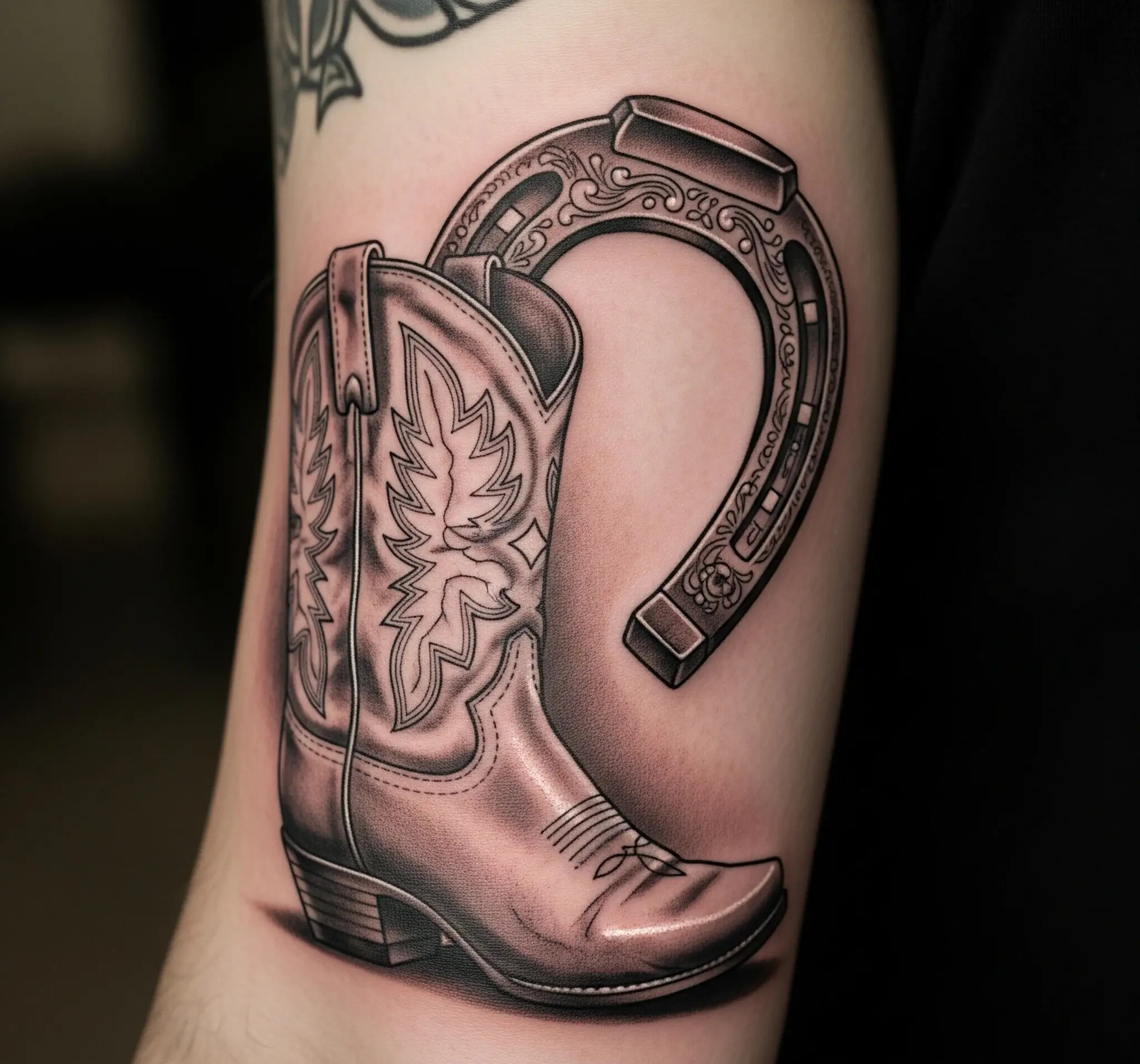 Cowboy Boot with Horseshoe
