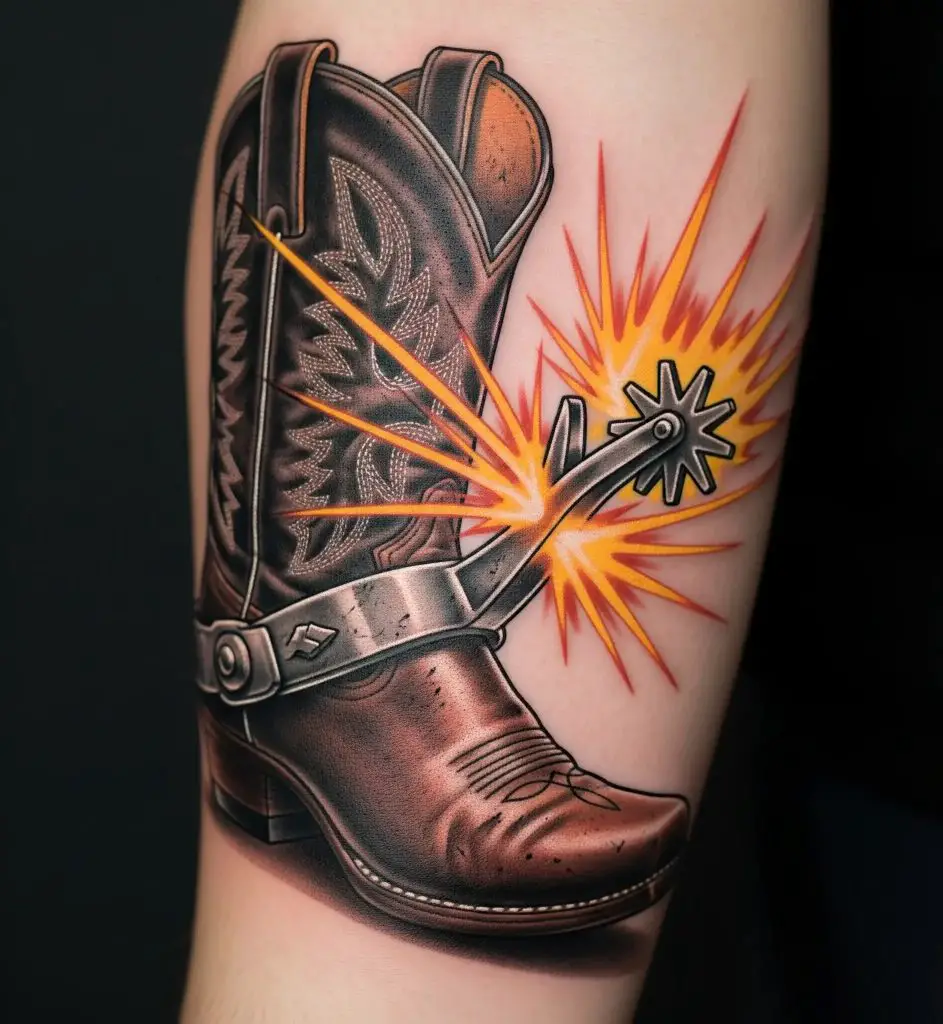 Cowboy Boot with Spur Spark