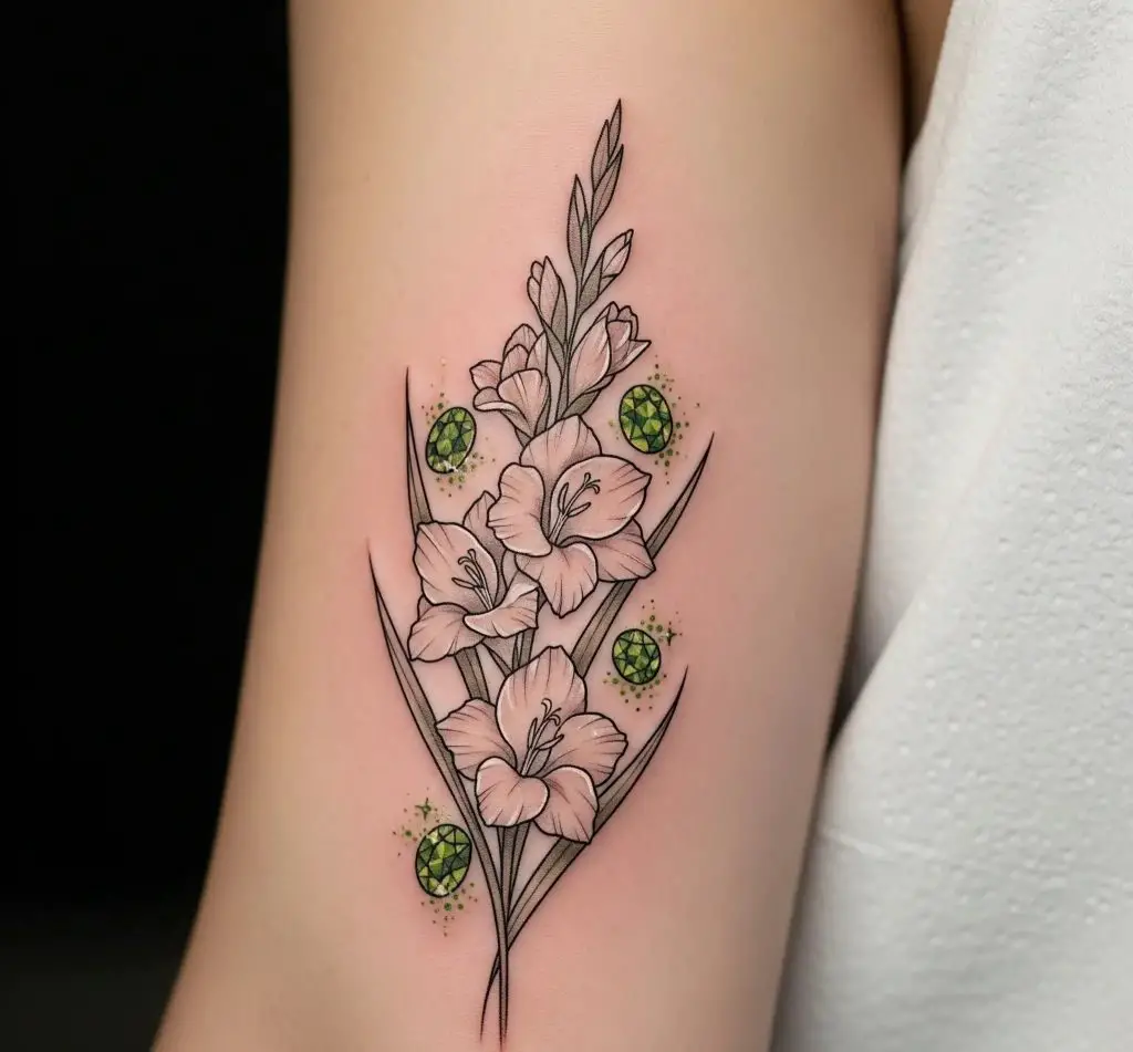 Floral Bouquet with August Birthstone