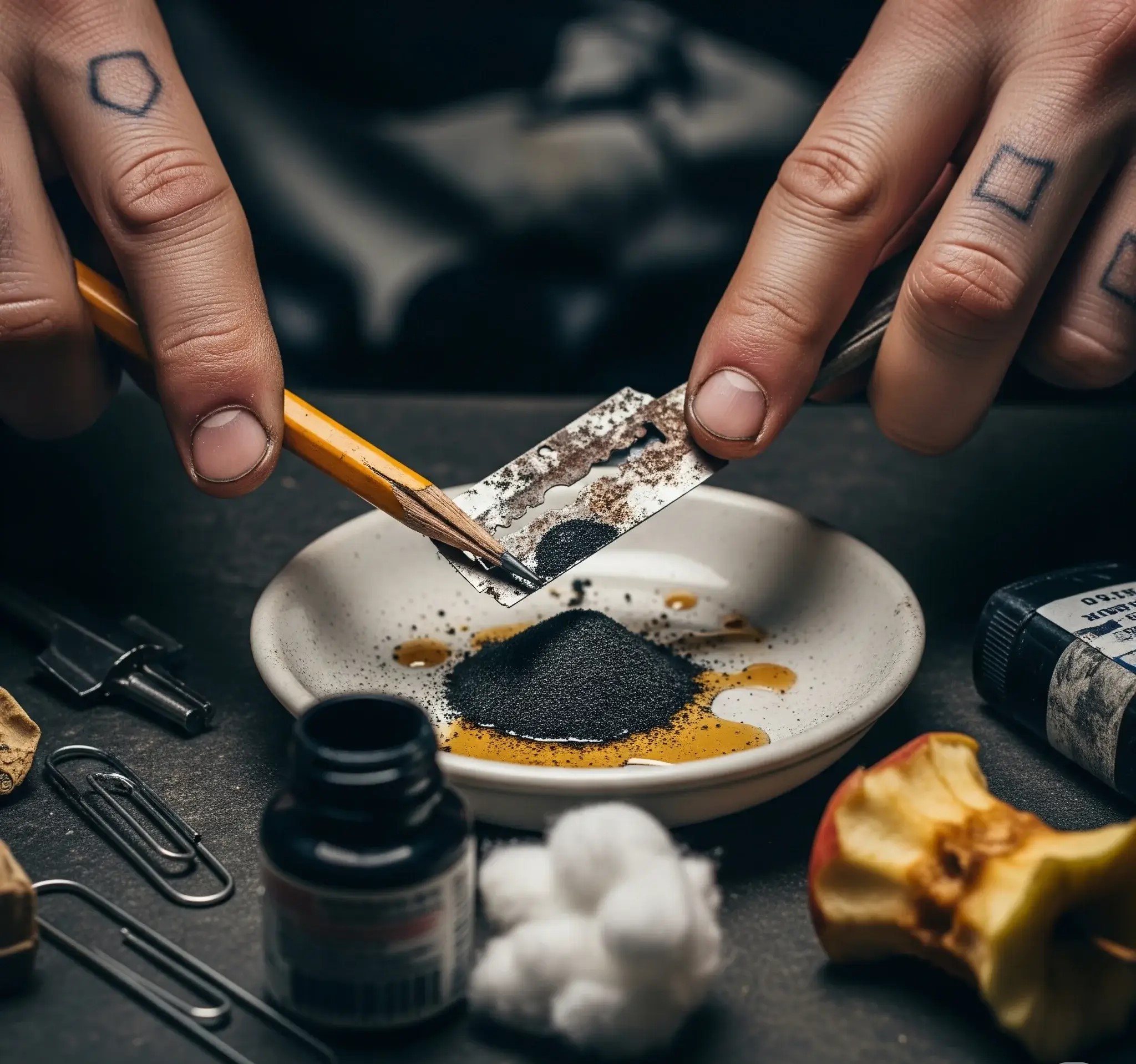 How Do You Make Homemade Tattoo Ink With A Pencil