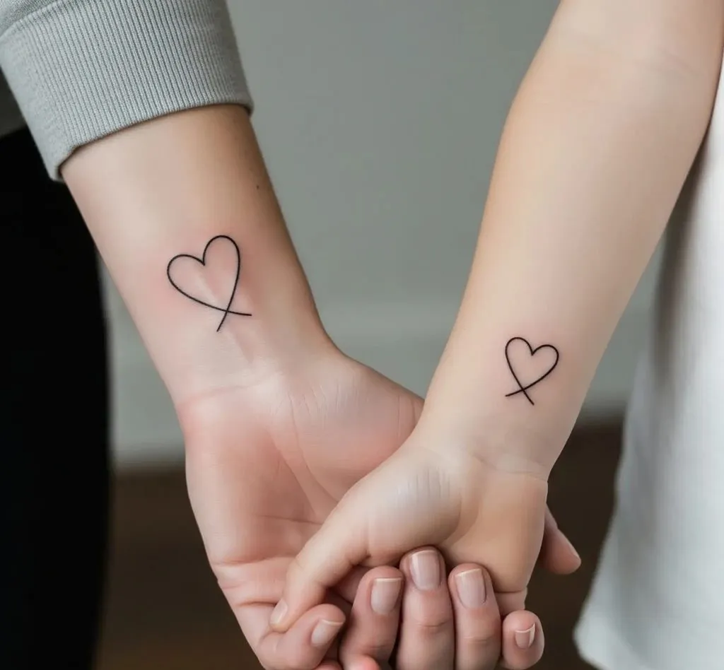 Matching Heart Tattoos