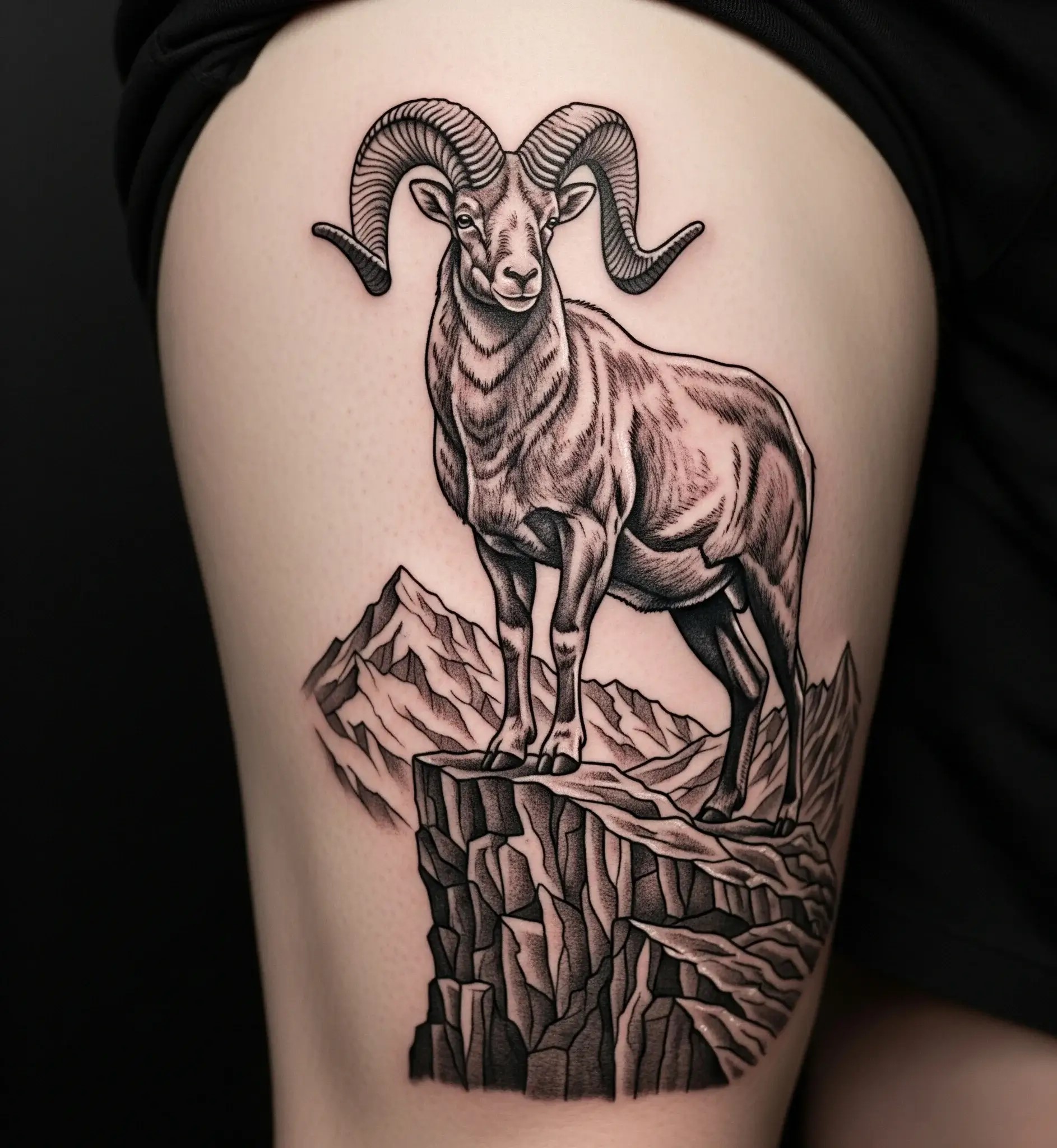 Mountain Ram Tattoo