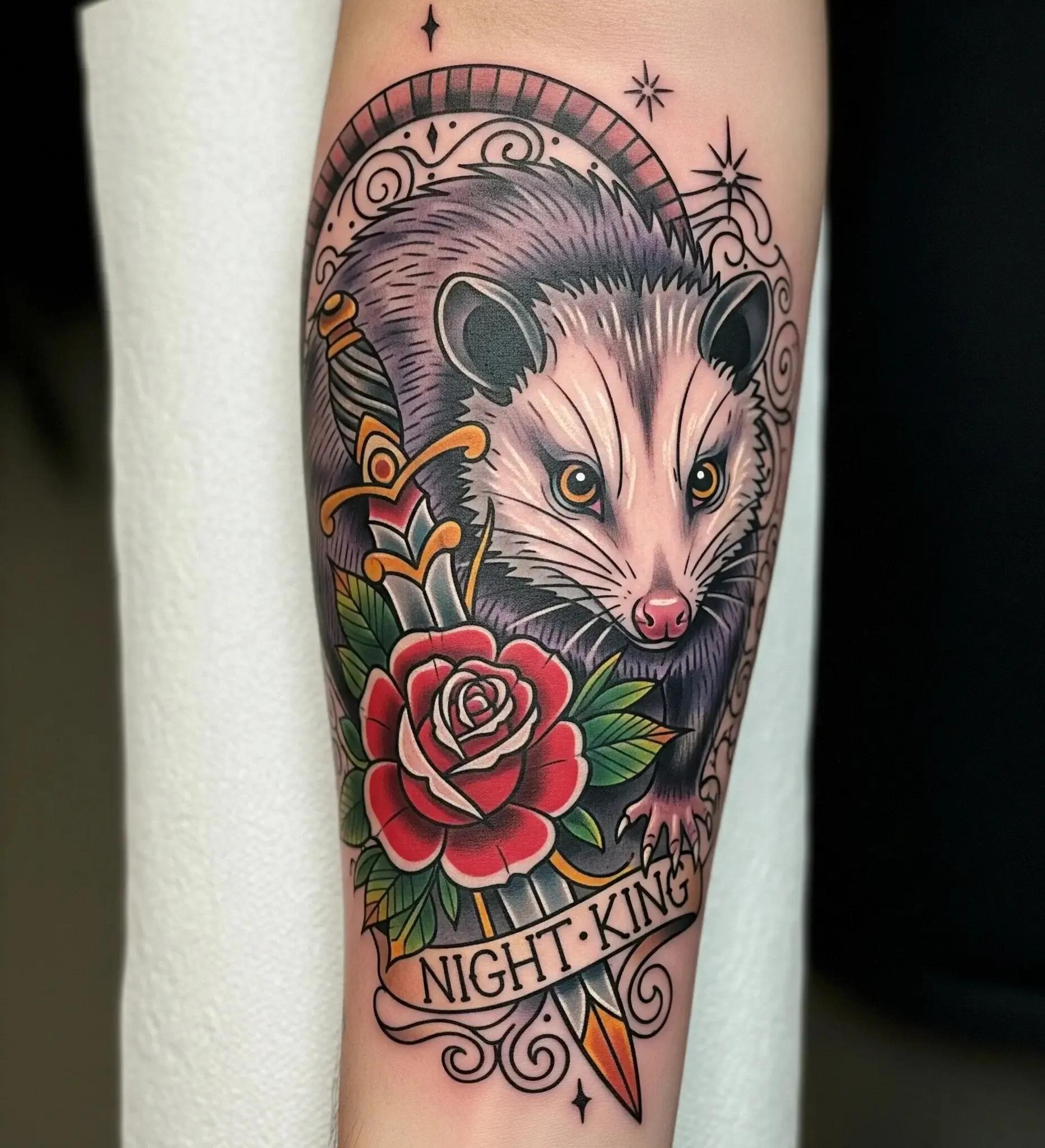 Neo-Traditional Opossum