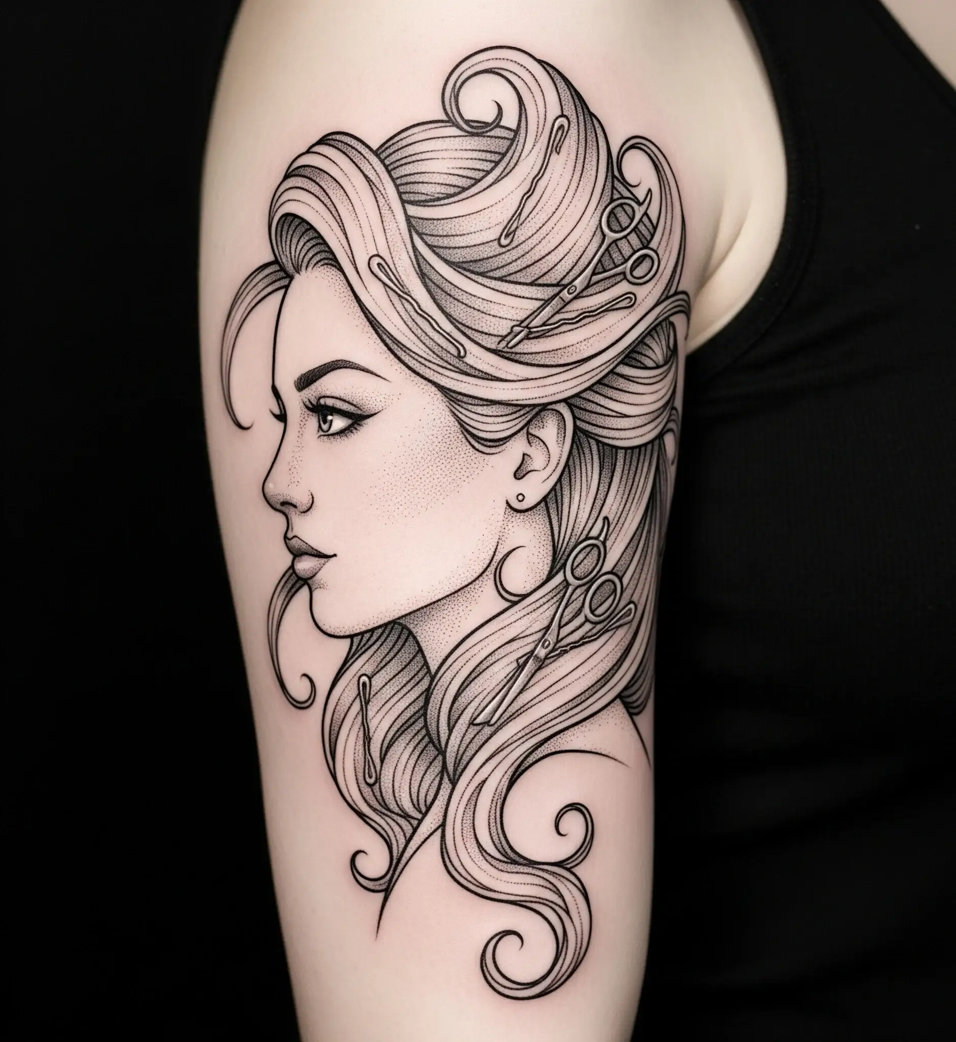 Portrait with Styled Hair