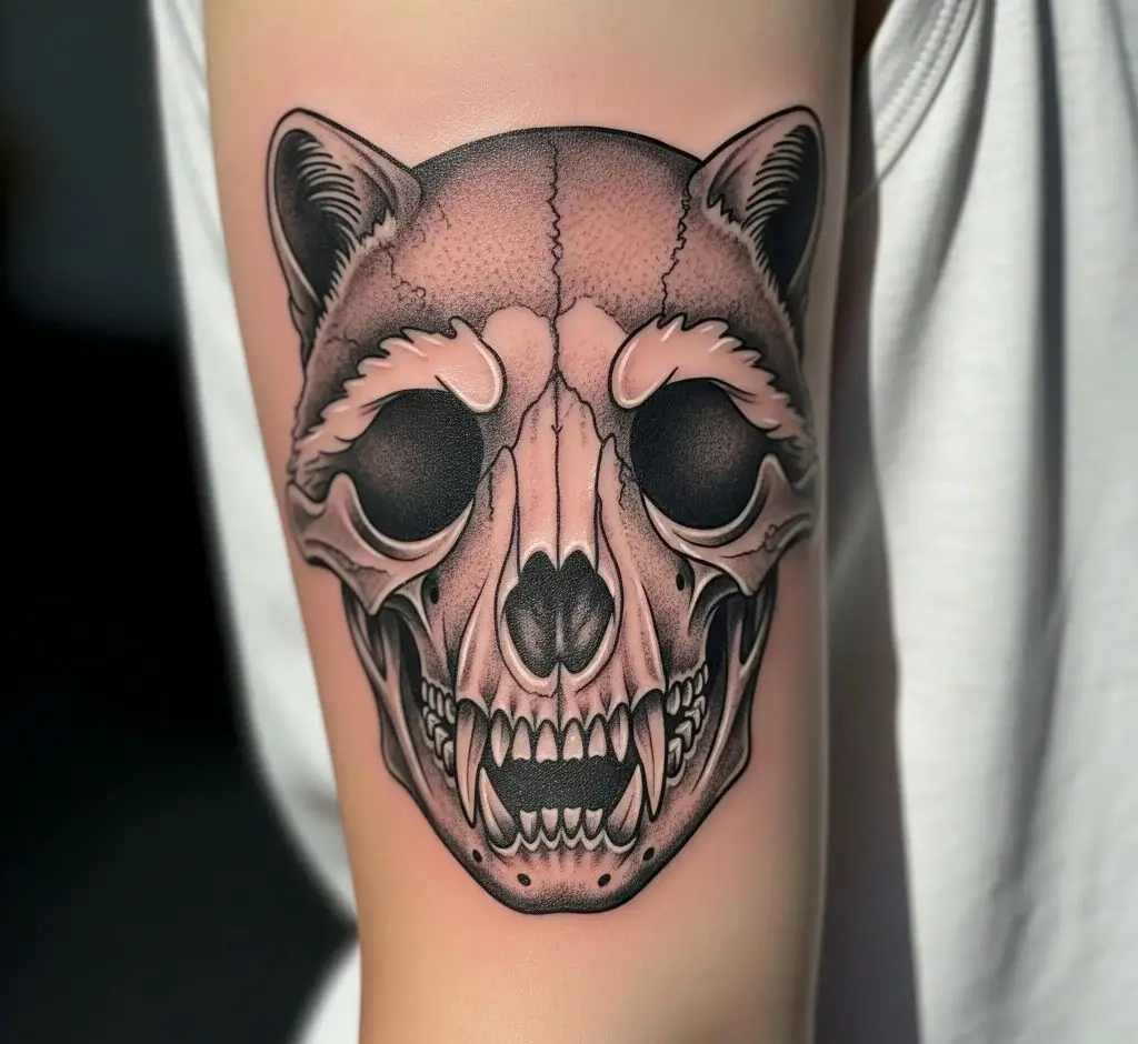 Raccoon Skull Tattoo