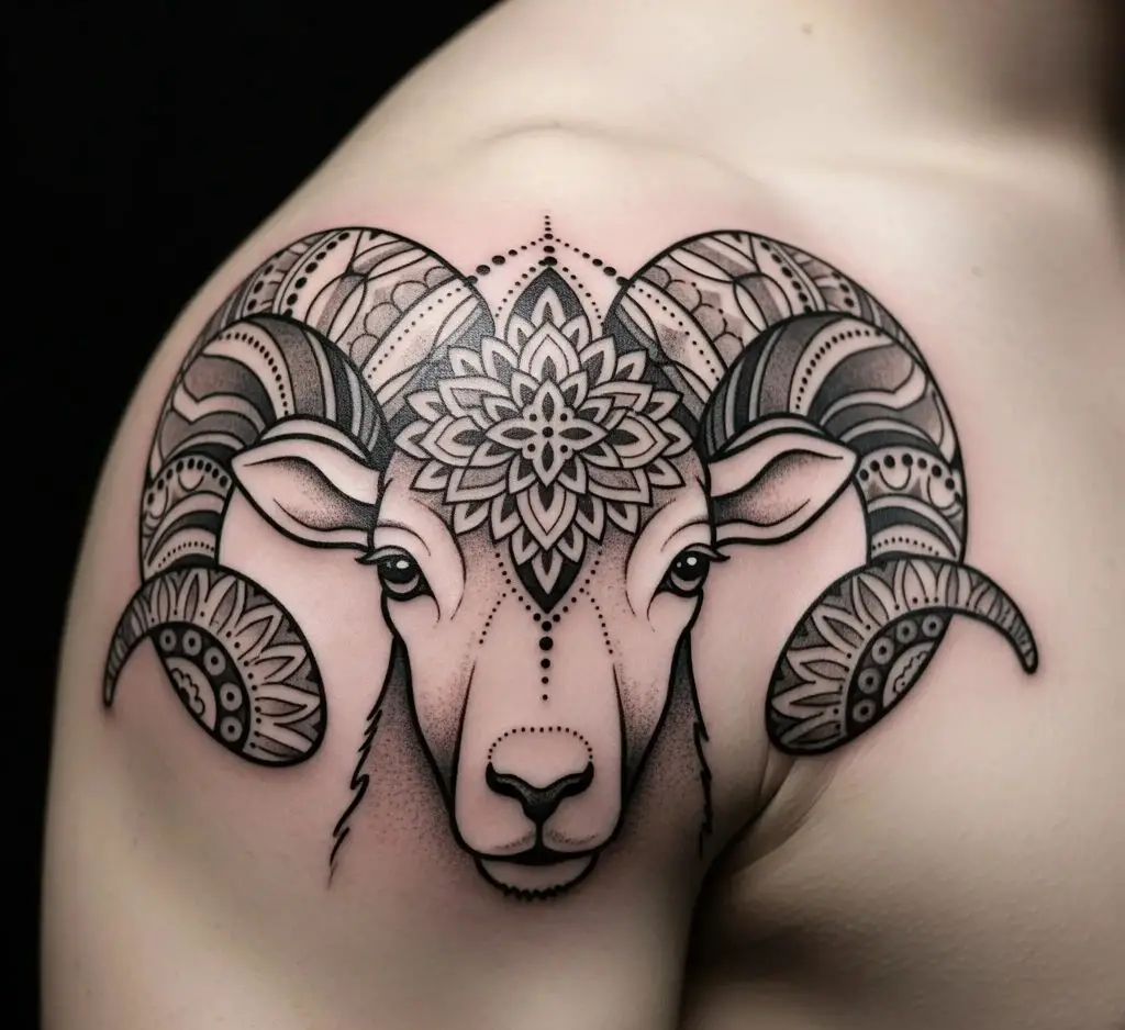 Ram with Mandala Horns
