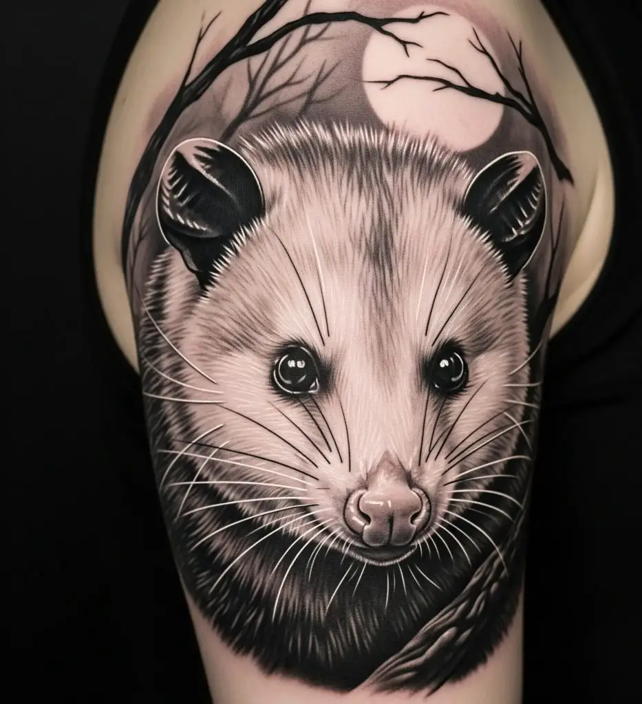 Realistic Opossum Portrait