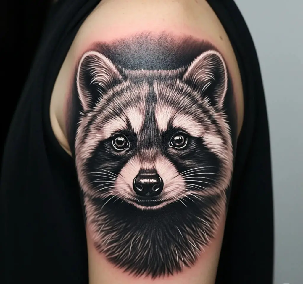 Realistic Raccoon Portrait