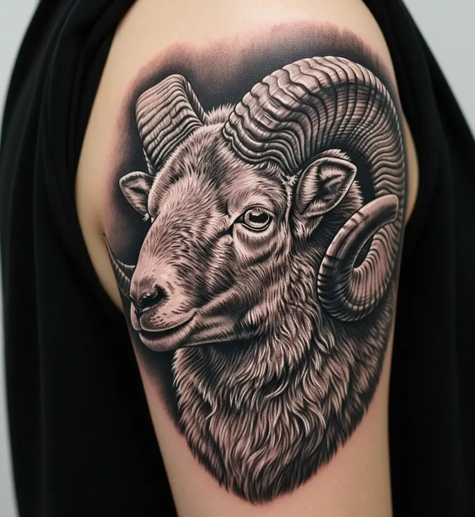 Realistic Ram Portrait