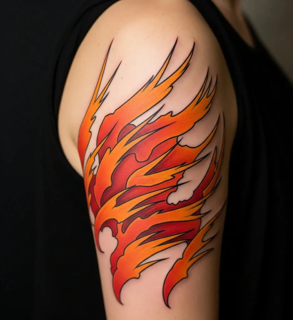 Rengoku Haori Pattern Tattoo