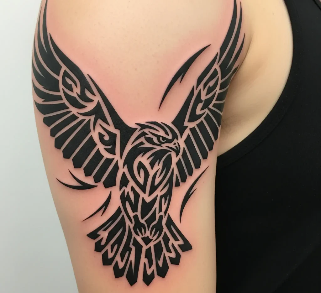 Tribal Hawk Tattoo