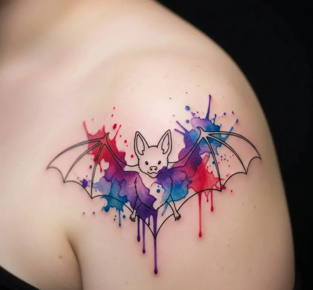 Watercolor Bat