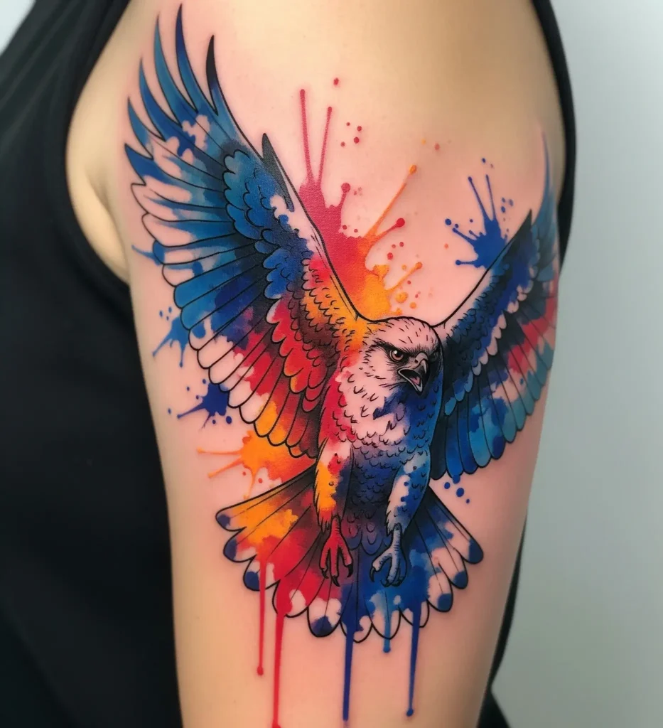 Watercolor Hawk