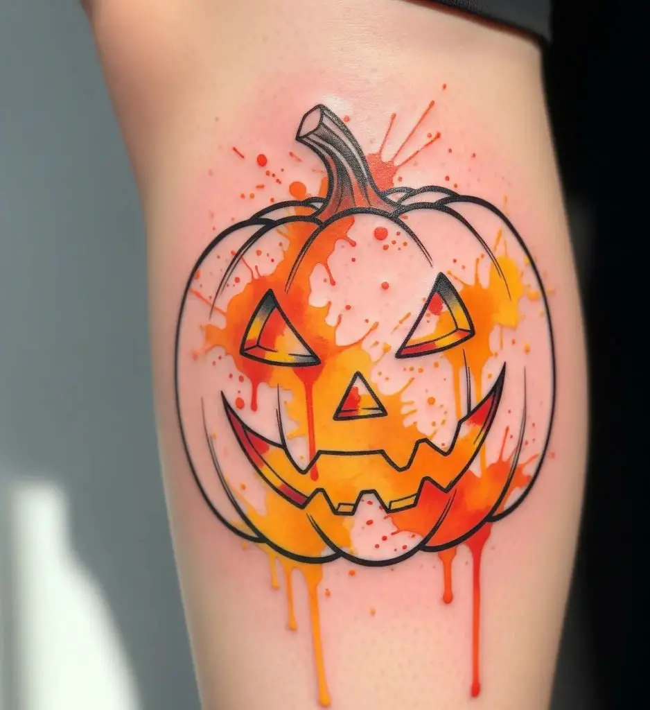 Watercolor Jack-o’-Lantern