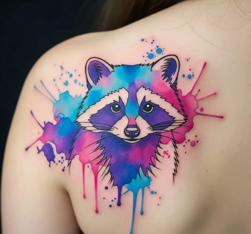 Watercolor Raccoon