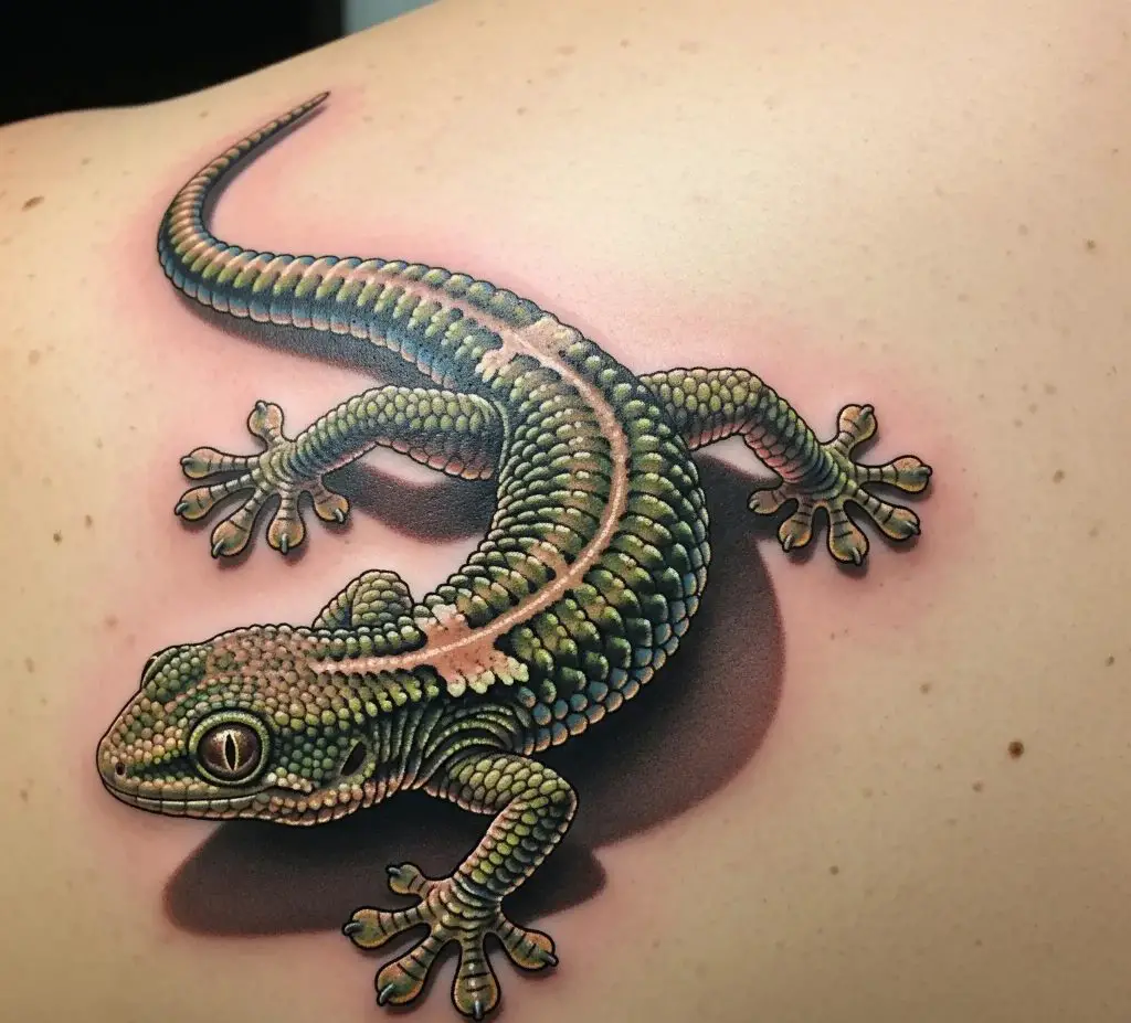 3D Gecko Tattoo