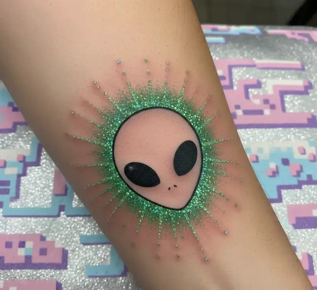 Alien Head Tattoo