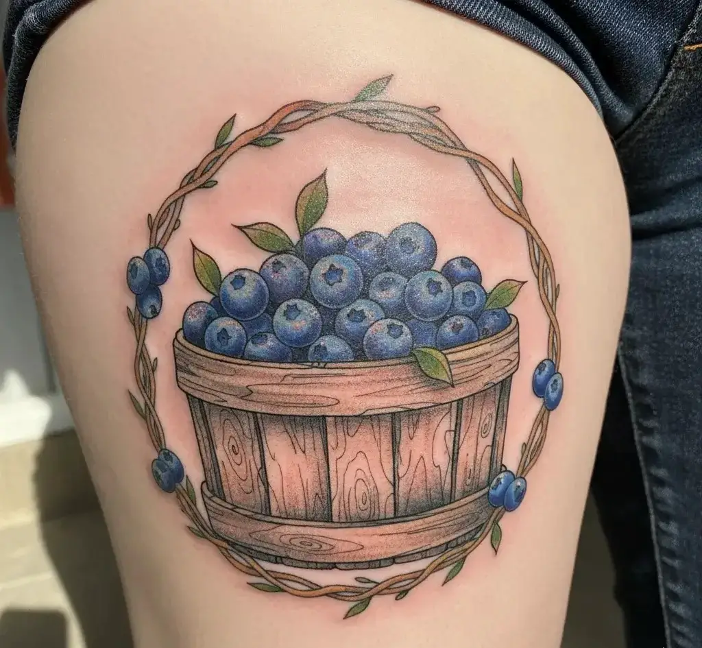 Blueberry Basket Tattoo