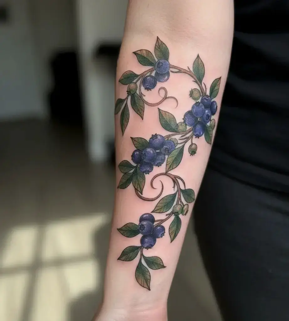 Blueberry Vine Around the Arm