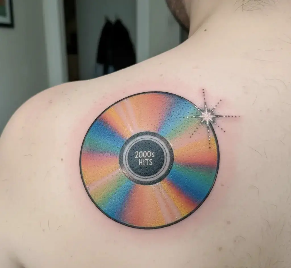 CD or Disc Tattoo