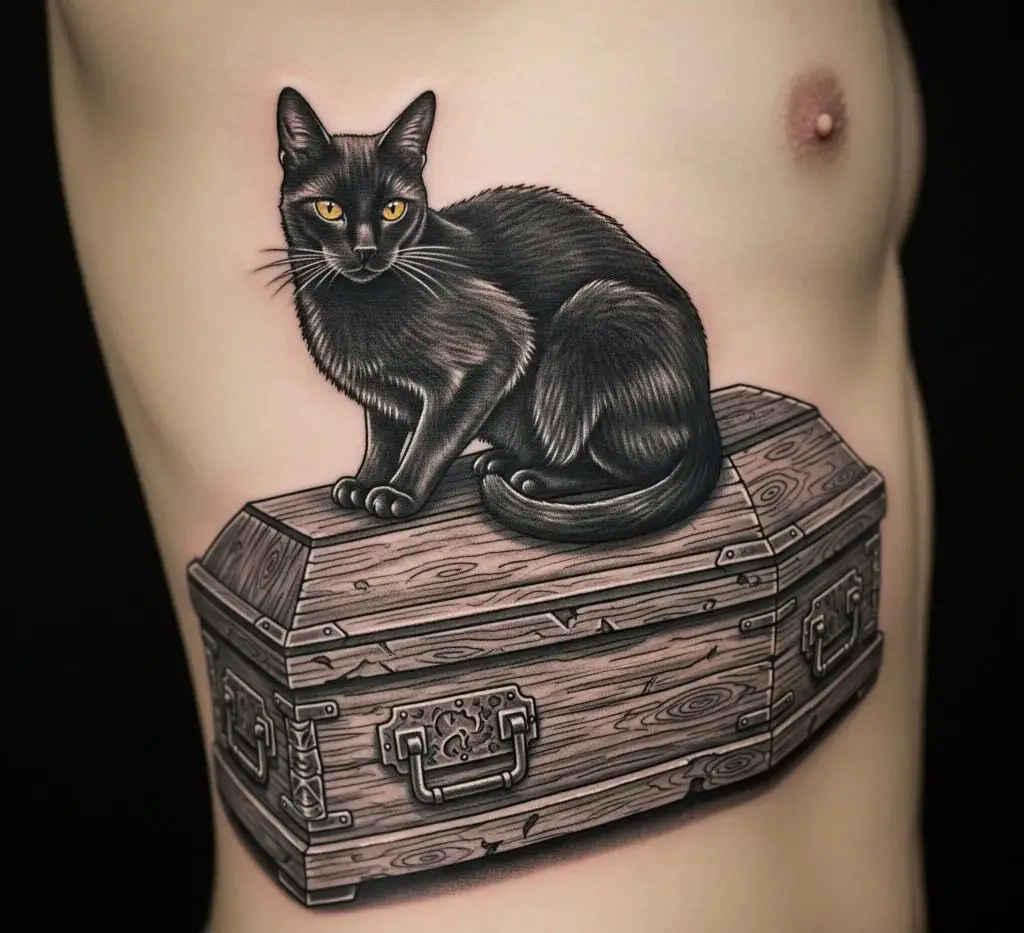 Coffin with a Cat