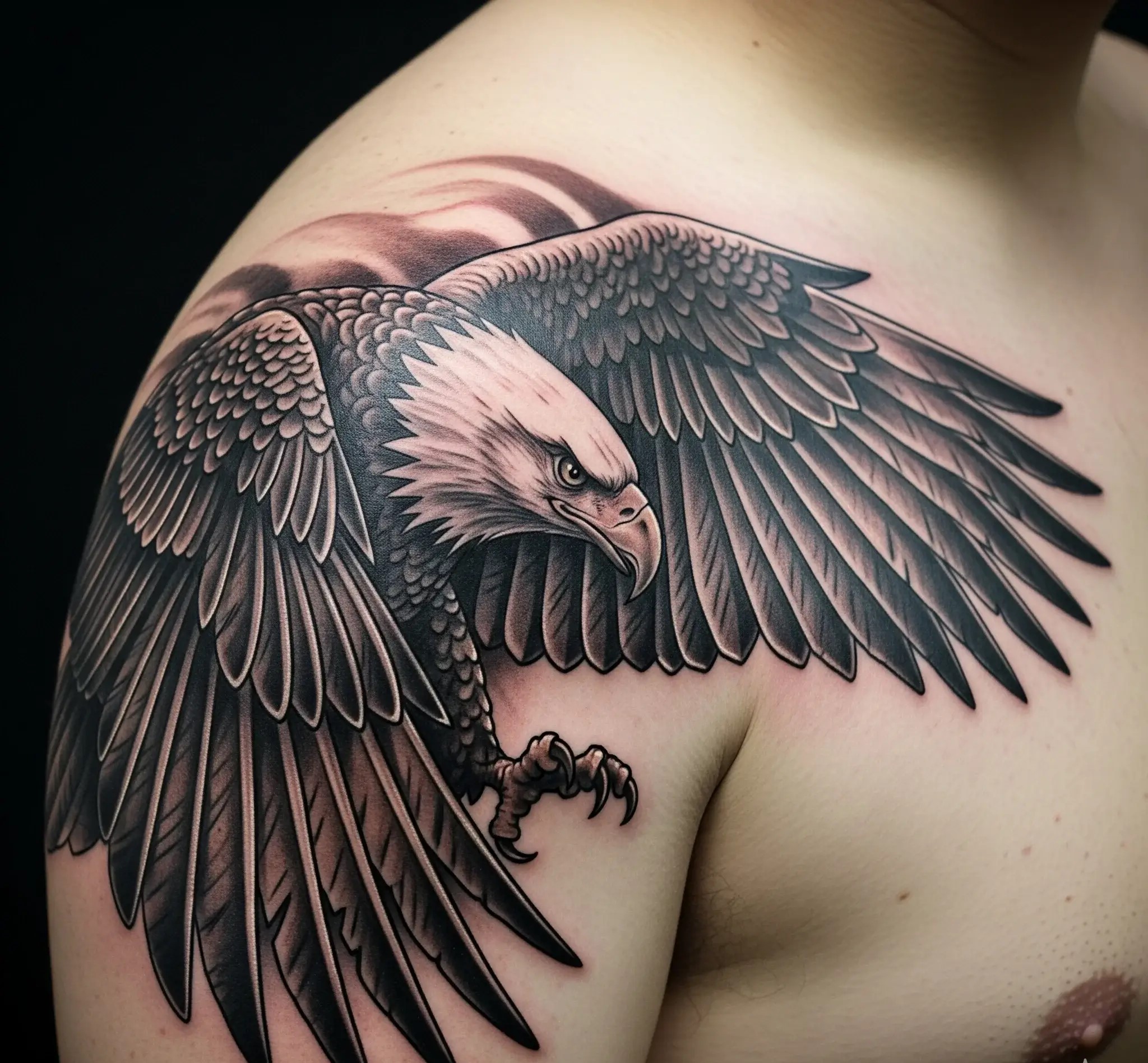 Eagle in Flight Tattoo