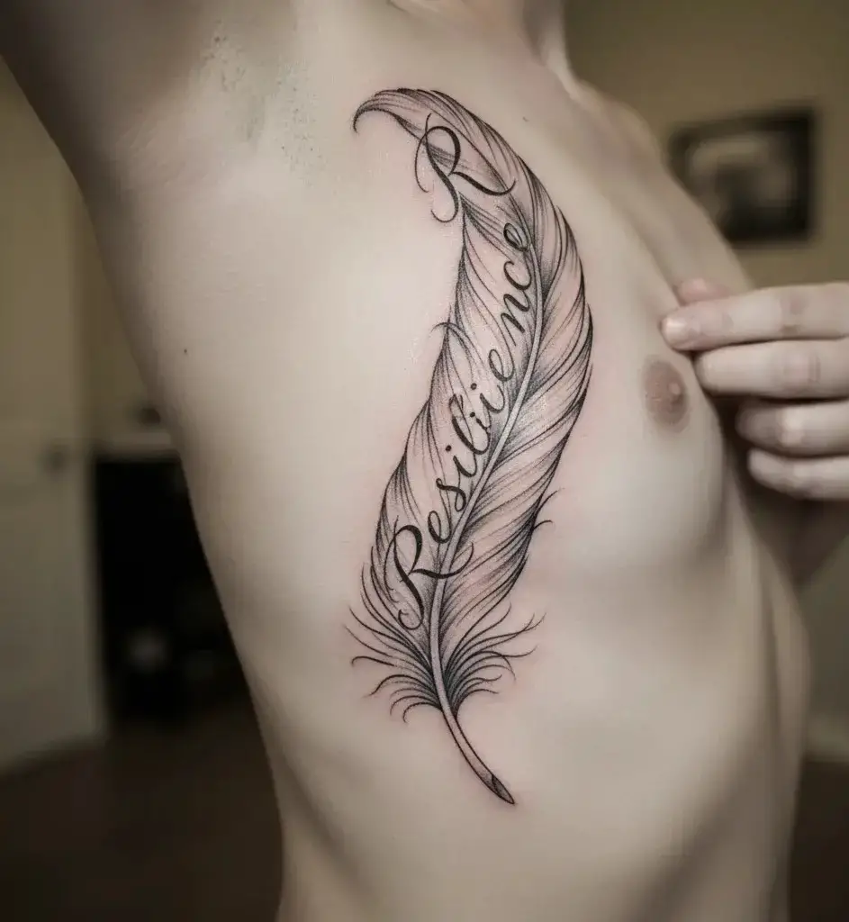 Feather with Hidden Name or Word