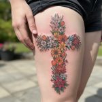 Flower Cross Tattoo