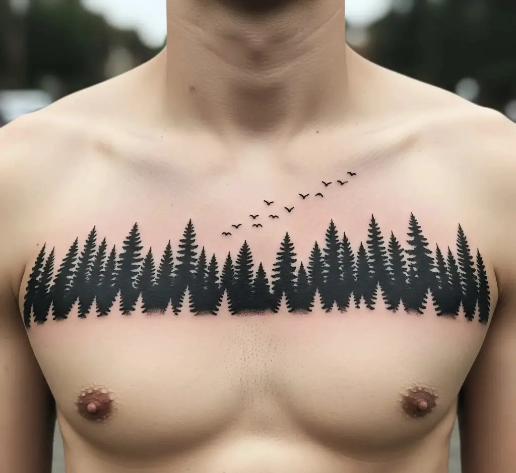 Forest Silhouette Tattoo