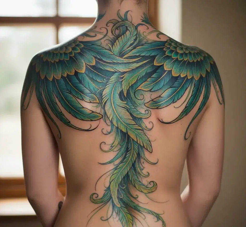 Full Back Feather Cascade