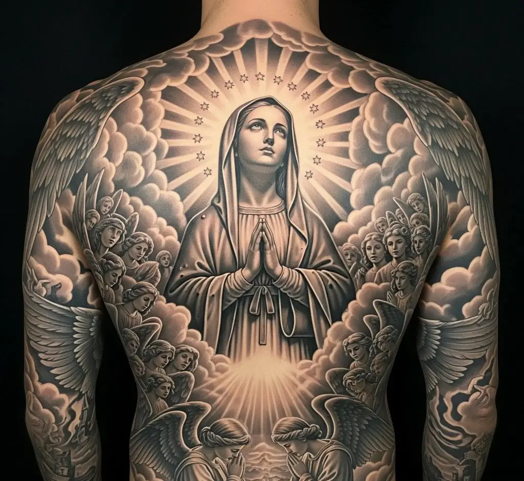 Full-Back Religious Scene
