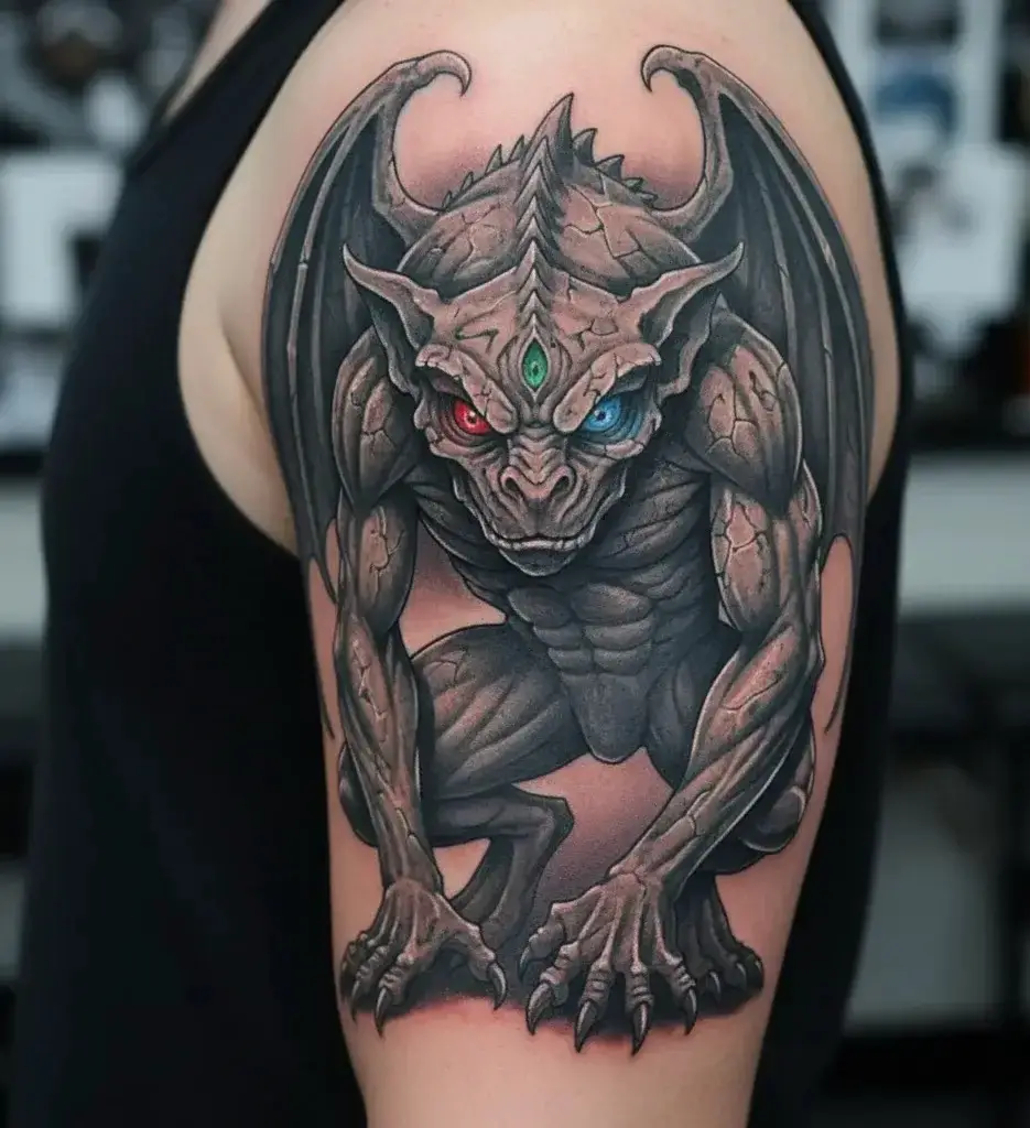 Gargoyle with Glowing Eyes