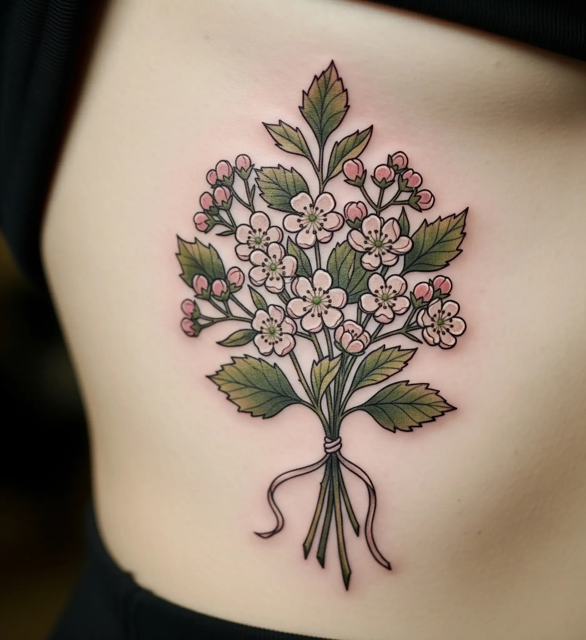 Hawthorne Flower Tattoo
