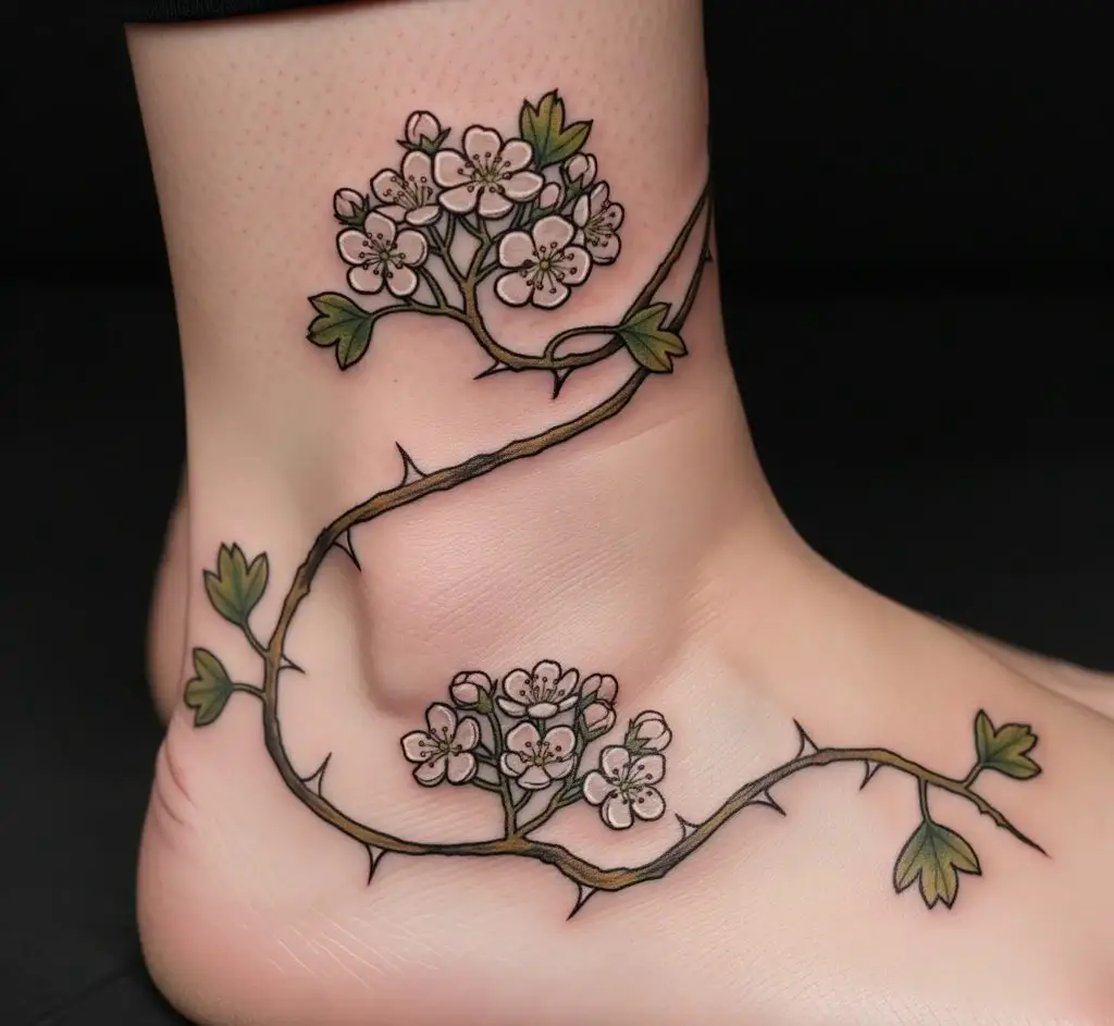 Hawthorne Vine Wrap Tattoo
