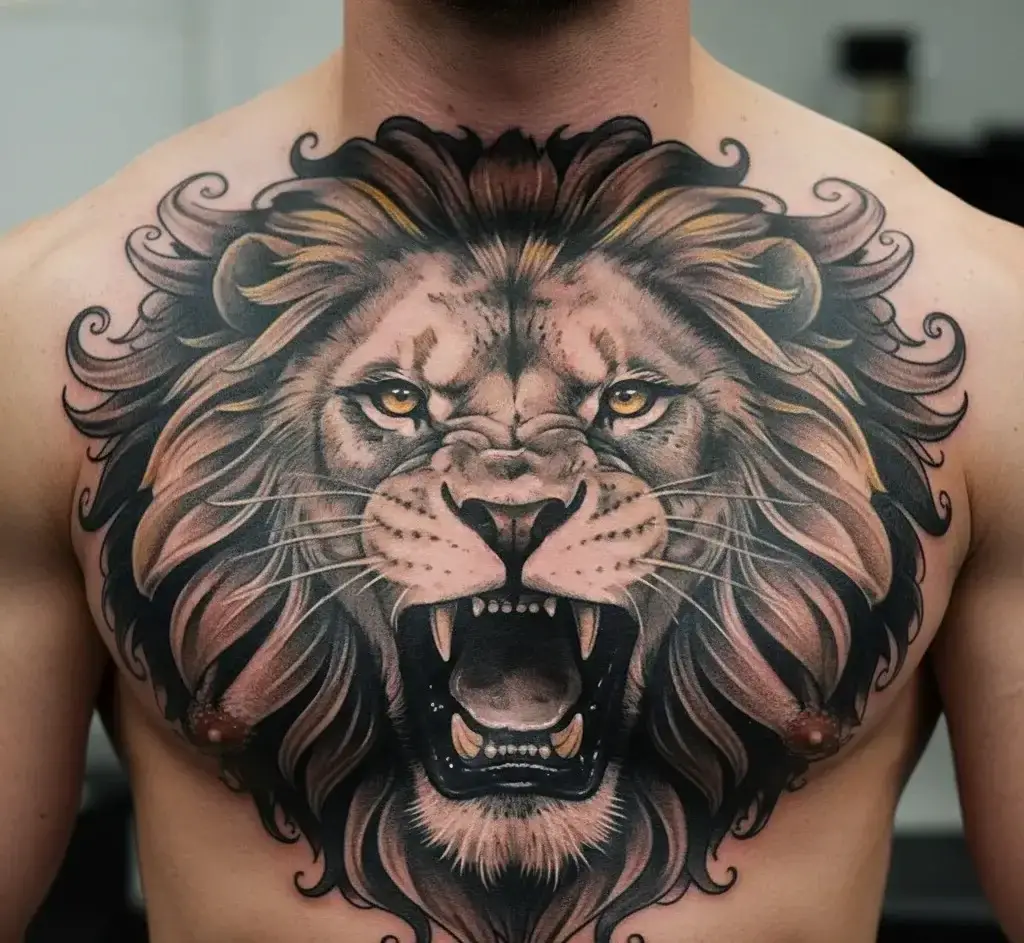 Lion Head Symbolizing Strength