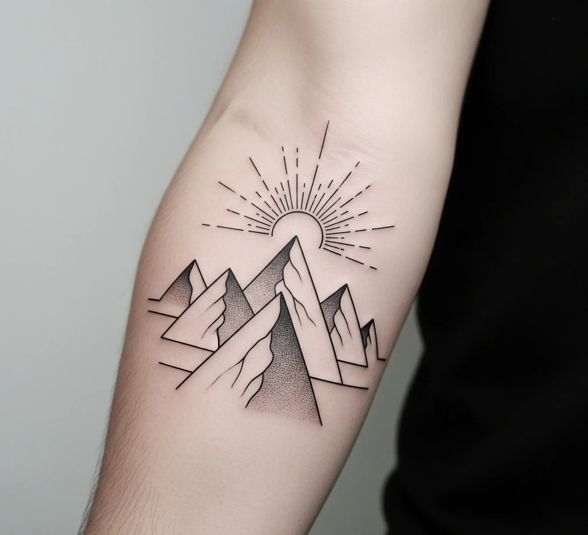 Minimalist Mountain Tattoo