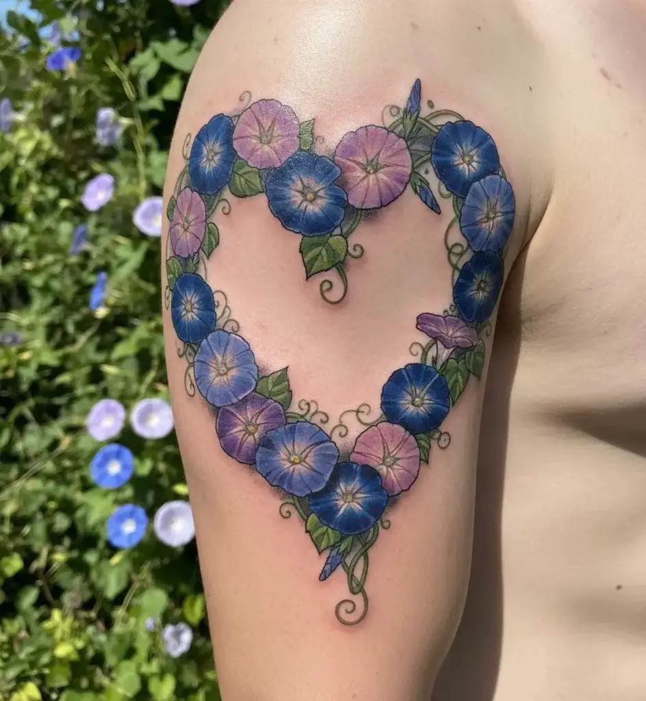 Morning Glory Heart Shape
