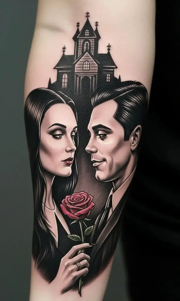 Morticia and Gomez Portrait