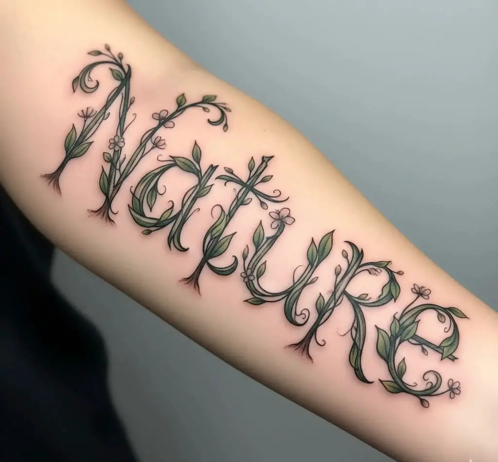 Nature-Inspired Vine Lettering
