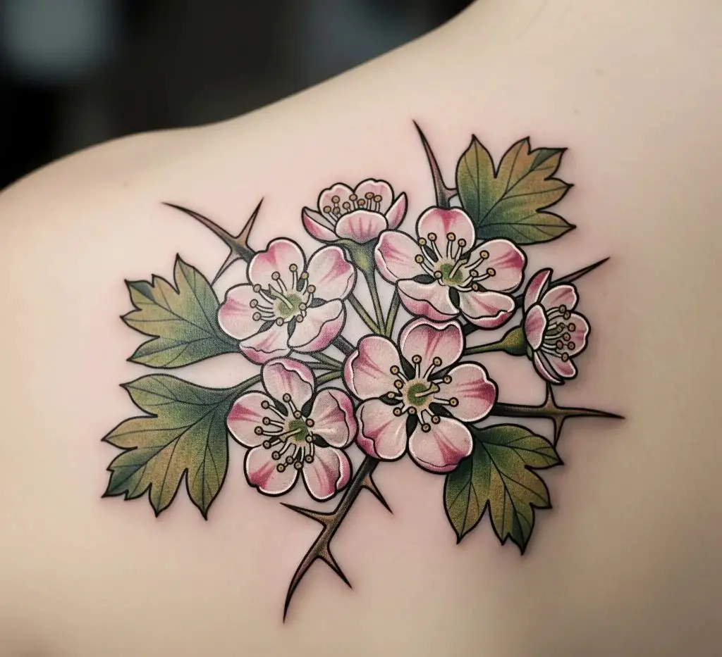 Realistic Hawthorne Bloom