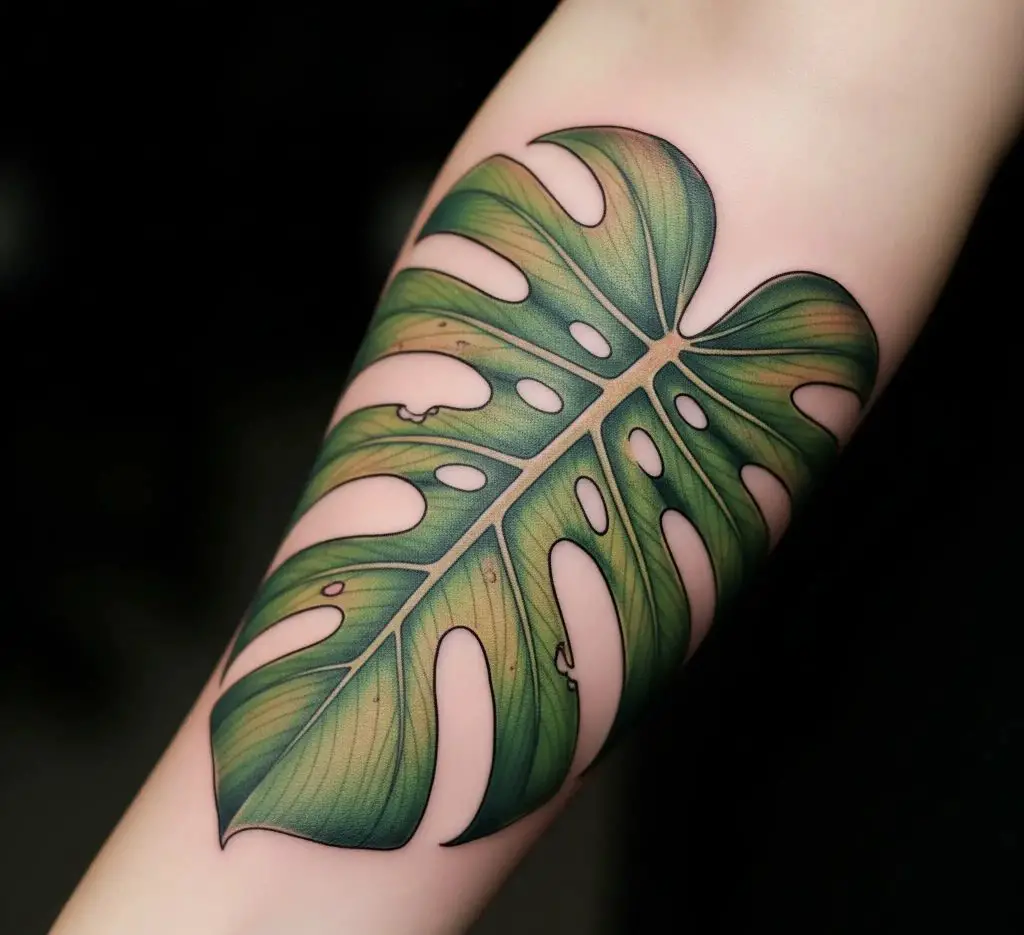Realistic Monstera Leaf
