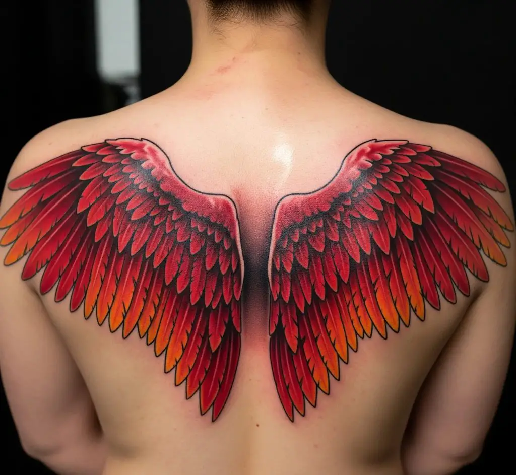 Red Angel Wings