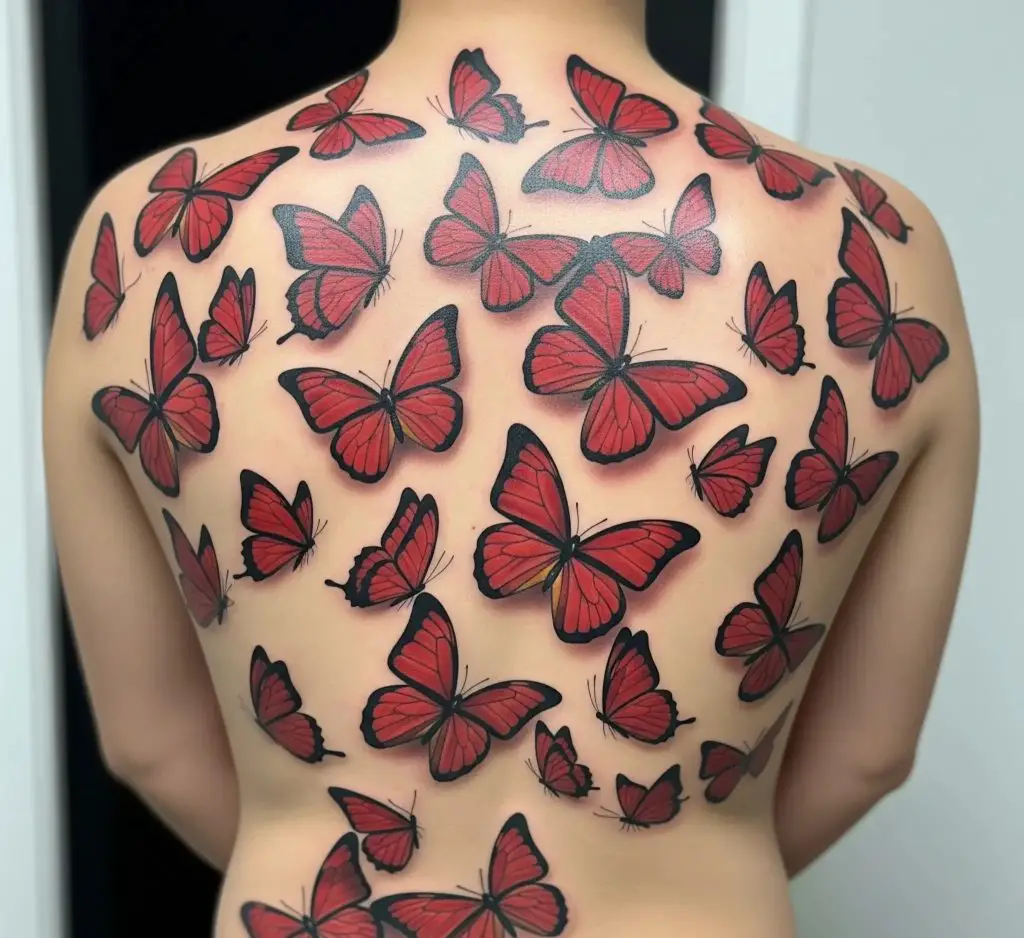 Red Butterfly Swarm