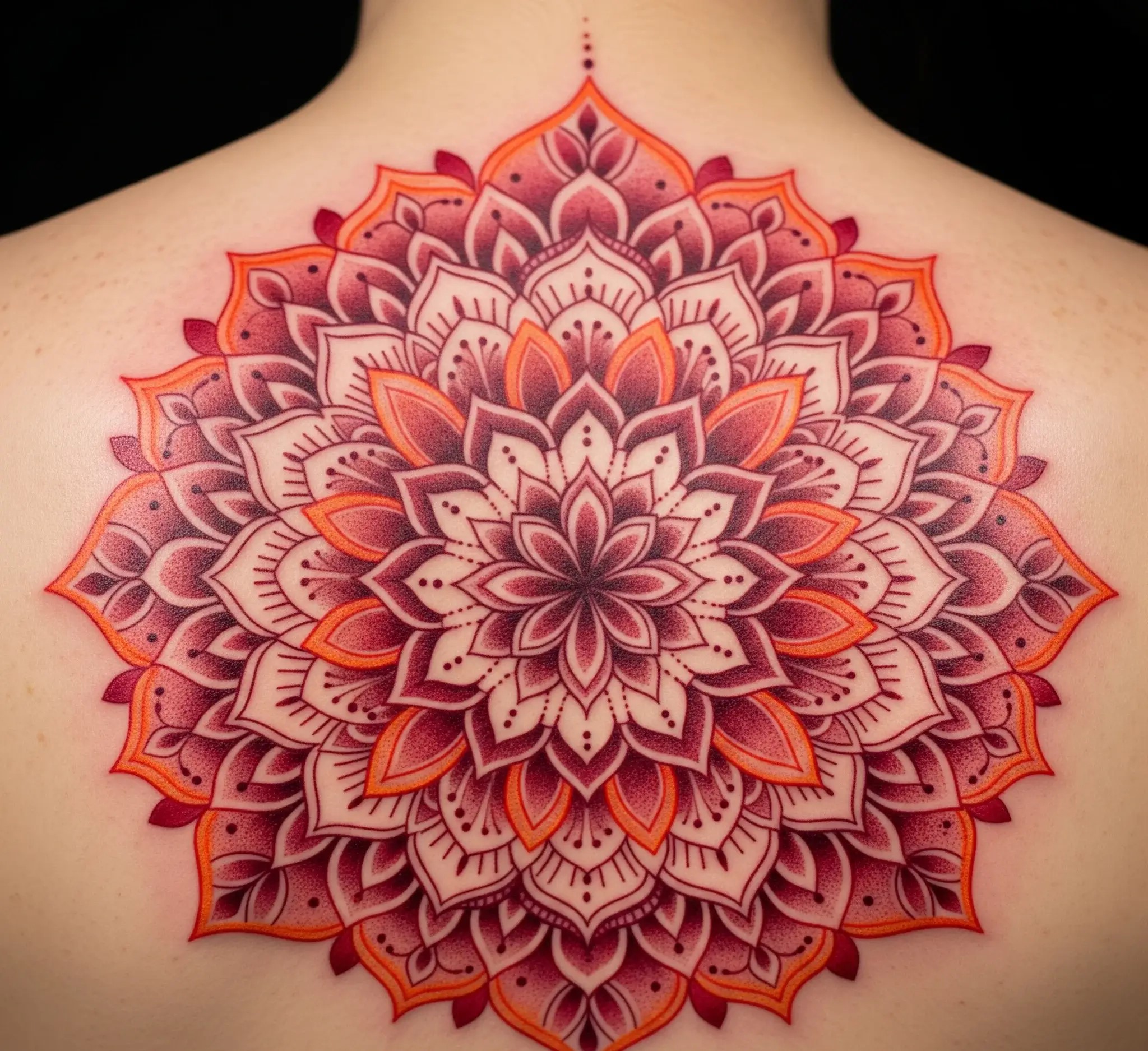 Red Mandala Back Piece