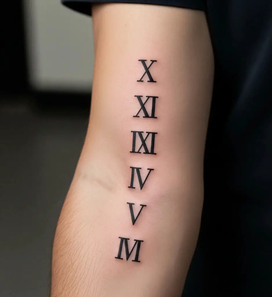 Roman Numerals Tattoo