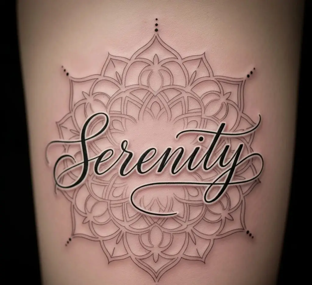 Script Encircled by a Mandala