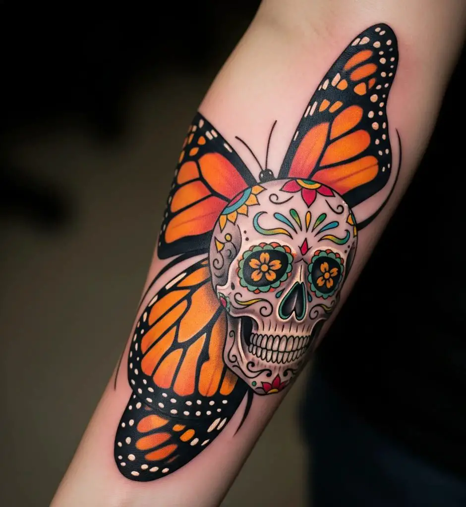 Skull with Butterfly Wings