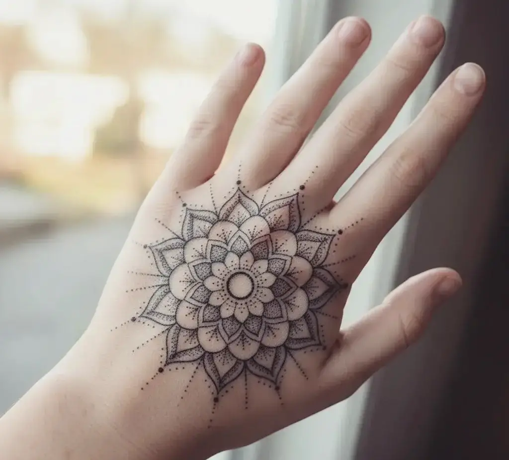 Small Mandala on the Back of the Hand